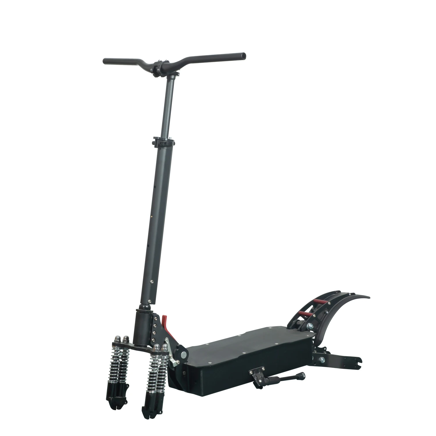 Open Size 10inch Tire 48V 52V 60V Singe Dual Motor Electric Scooter Frame Parts T4 Electric Scooter Chassis Body Frame 135MM