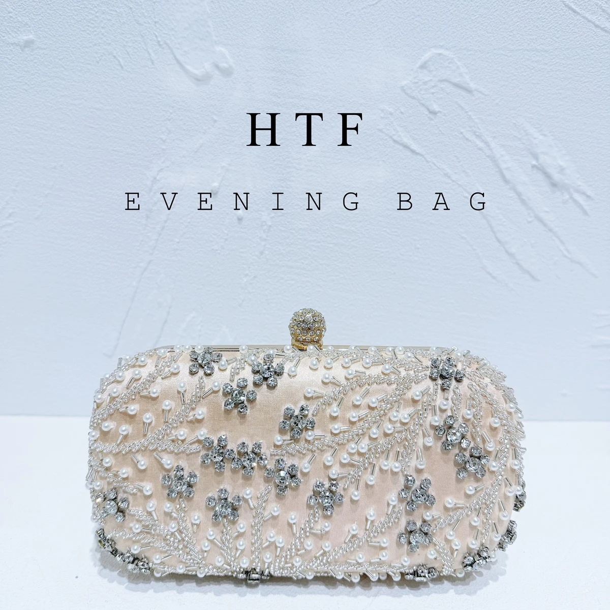 

Women's Clutch Bag Crystal Pearl Clutch Purse Luxury Handbag Embroidery Evening Bag Wedding Bag for Bridal Shoulder Bag