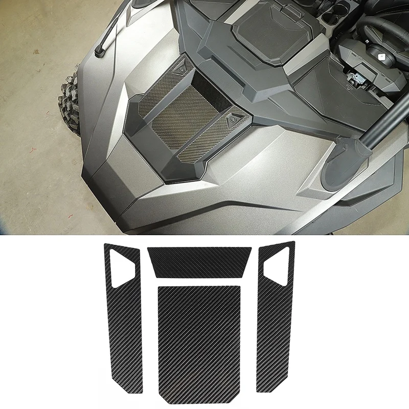 

Front Engine Hood Panel Cover Trim Decoration Carbon Fiber For Polaris RZR PRO XP Ultimate 2021 2022 UTV Accessories