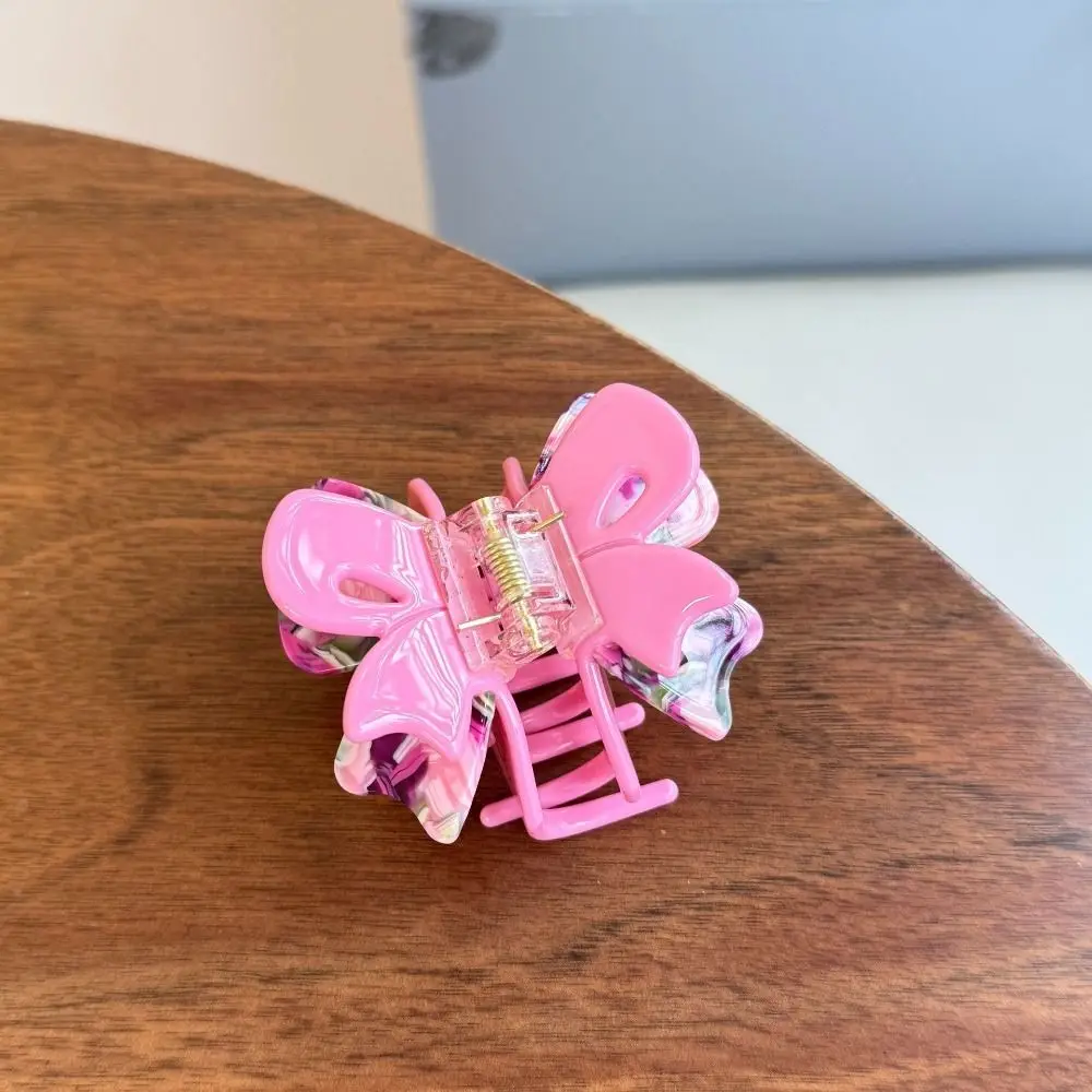 

Sweet Hairpin Butterfly Hair Claw Double Layered Barrette Acetate Hair Clip Large Korean Style Acetic Acid Shark Clip Girls