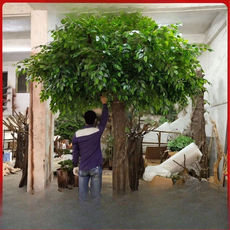 Simulation cherry blossom tree simulation large plant outdoor hotel lobby event decoration