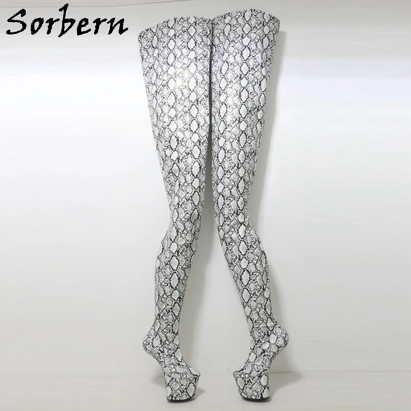 Sorbern Sexy Light Hoof Heelless Crotch Boot 97Cm Inside Shaft Length 150Cm Outside Fetish Unisex Shoes Custom Color