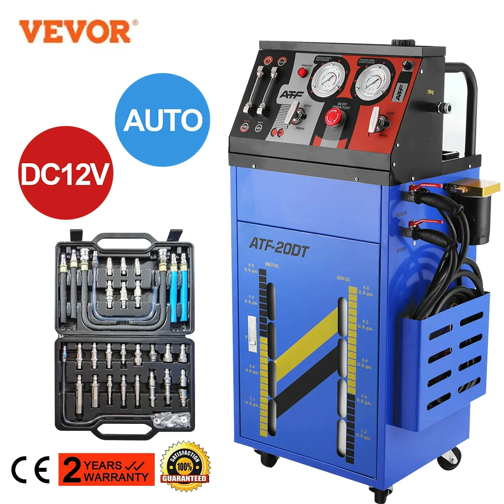 VEVOR Automatico 220V Trasmissione Liquido Olio Sciacquone Macchina di Pulizia ATF-20 Dispositivo di Lavaggio 0-60PSI Per Auto A Motore Veicolo Diesel
