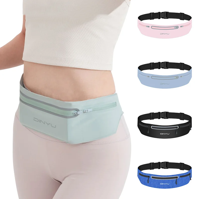 Sports Waist Bag Marathon Running Waist Pack Women Men Belt Bag Waterproof Hidden Waist Bag Pouch for Phone Key Card Coin