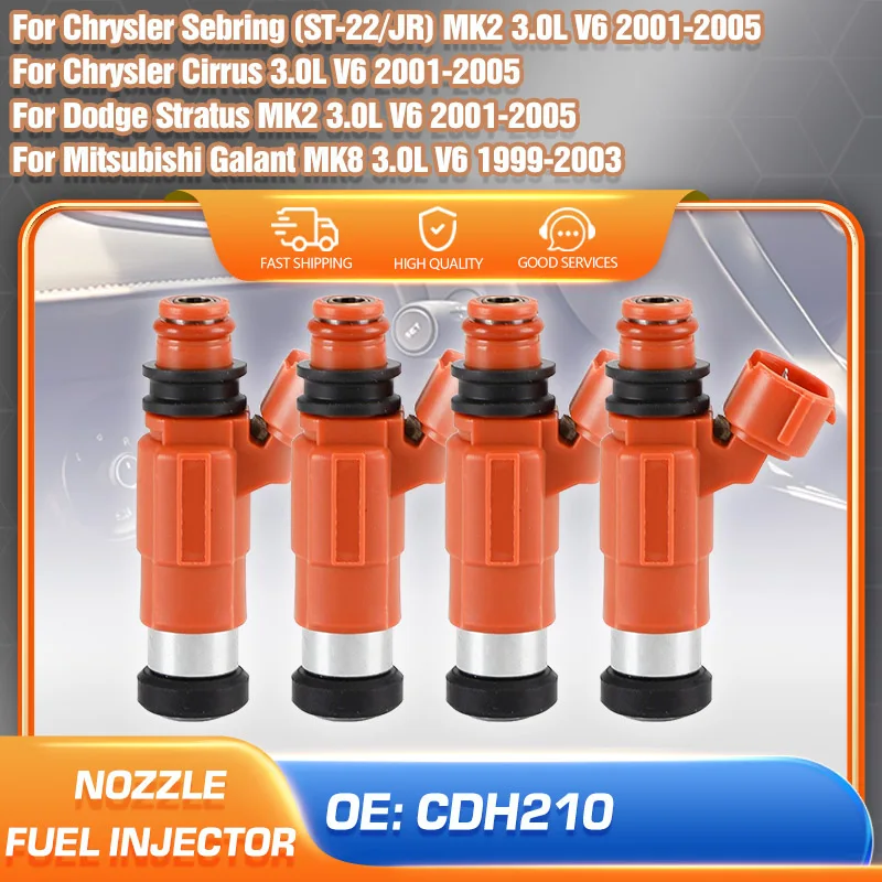 

Car Fuel Injector Nozzle CDH210 For Mitsubishi Galant 1999-2003 Dodge Stratus Chrysler Sebring Chrysler Cirrus 2001-2005 3.0L V6