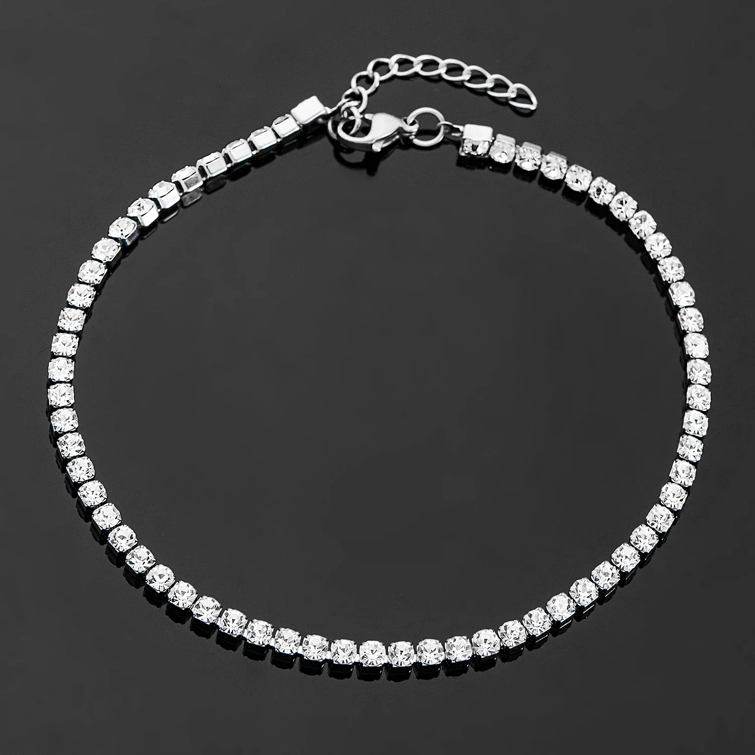 Pulseras de circón de lujo ajustables a las gargantillas de acero inoxidable para mujeres regalo de joyería exquisita de alta calidad