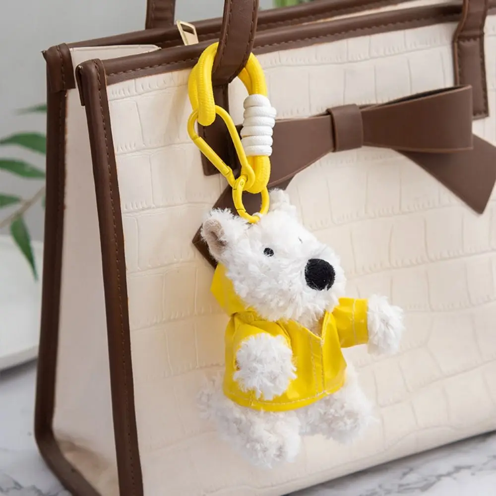 

Stuffed West Highland Bag Pendant Anti-lost Cartoon Animal Plush Puppy Doll Keychain Cute Plush Car Hanging Pendant Bag Pendant