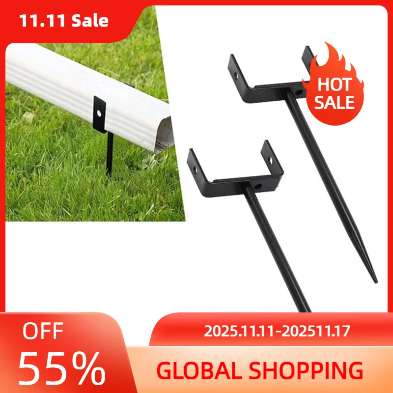 

Регулируемый размер, 2 шт., кронштейн для водосточной трубы с дождевой водой, сверхмощный, 2 шт., нержавеющий якорь, простая установка