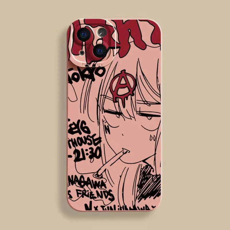 

DMAWMJ чехол для телефона «Токио аниме девушка» для iphone 16 pro max 15 plus 14 13 11, защита камеры, противоударный силиконовый чехол для iphone 12