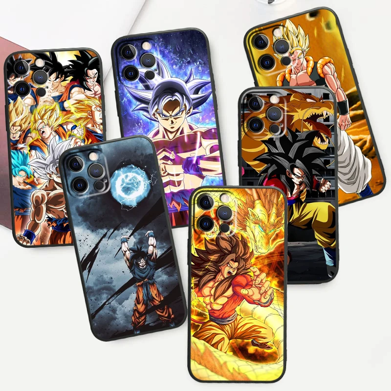 Anime D-Dragon Ball Z Saiya Phone Case For Apple iPhone 15 14 13 12 Mini 11 XS Pro Max X XR 8 7 6 Plus SE Funda Black Cover