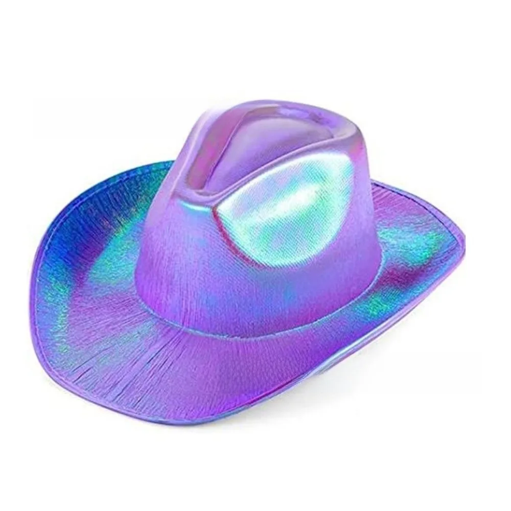chapeu-ocidental-neon-glamoroso-com-acabamento-brilhante-ajuste-confortavel-chapeu-de-cowboy-ocidental-chapeu-de-cowgirl-com-glitter-eva-versatil-tema-ocidental