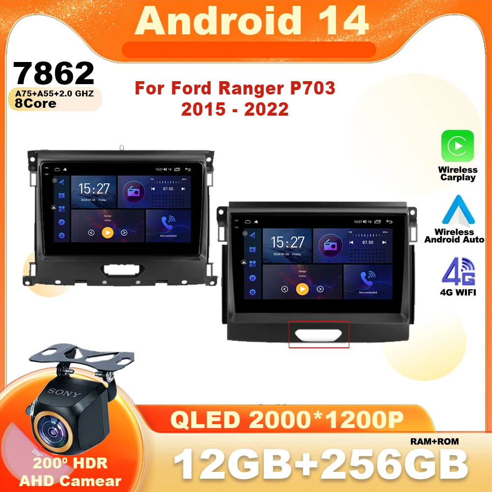 

Android 14 Car Radio For Ford Ranger P703 2015 - 2022 Multimedia Video Player Navigation GPS Carplay No 2din dvd GPS WIFI 5G