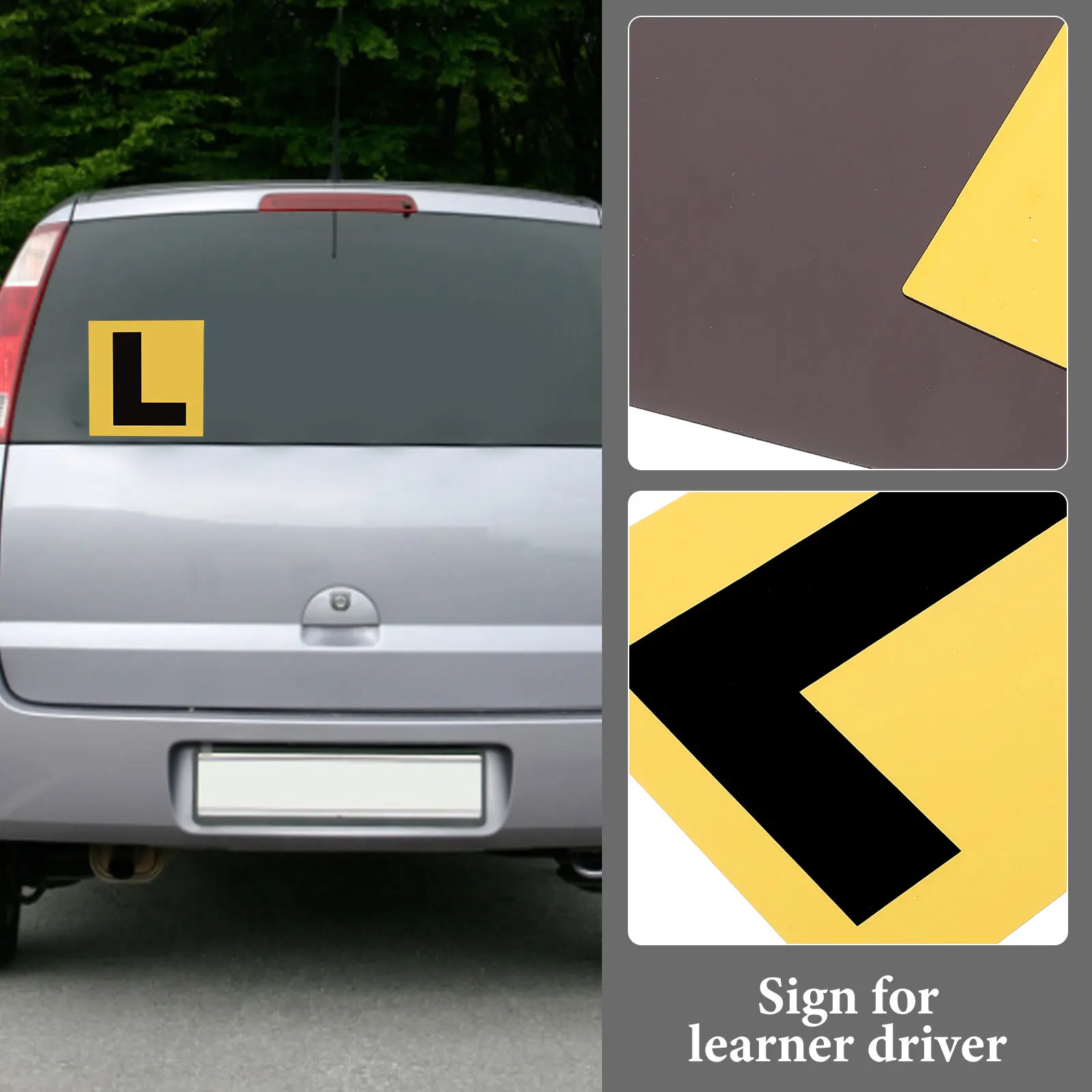 

2Pcs Magnetic L Plates for Car Learner Driver Signs Removable Stickers Versatile Placement Long Time Use L Plates
