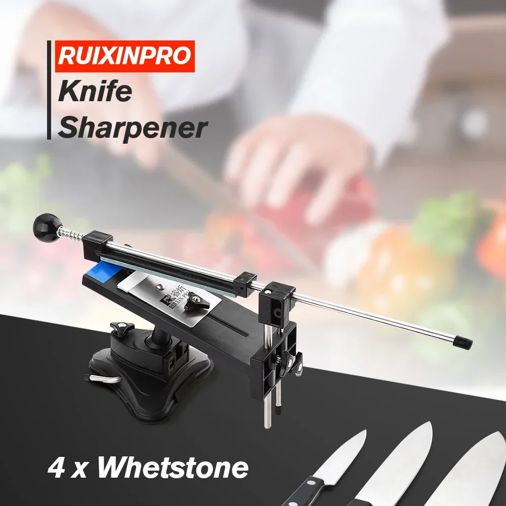 

Knife Sharpener Ruixin Pro II All Iron Steel Professional Chef Knife Sharpener Kitchen Sharpening System Fix-angle 4 Whetstone