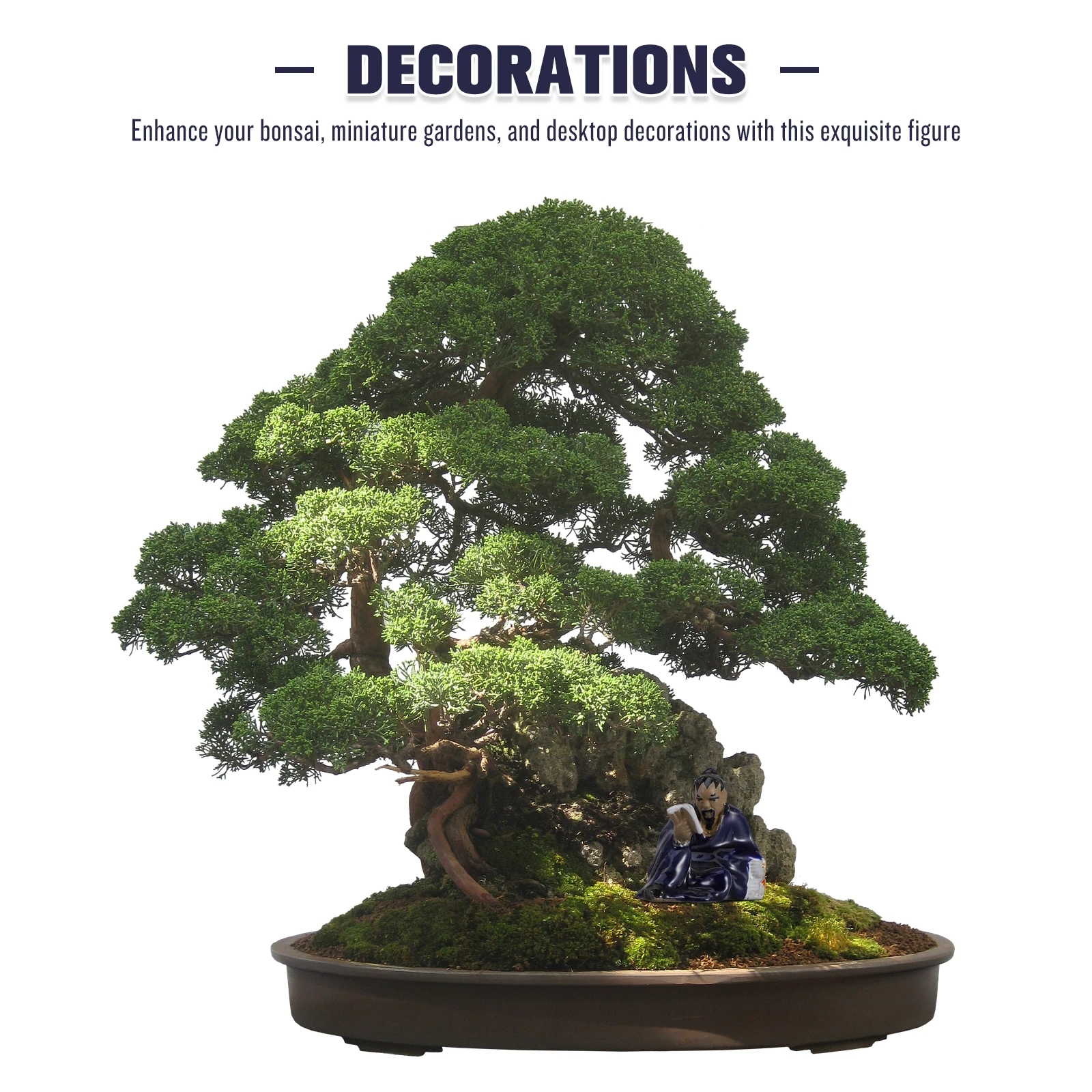 

Handcrafted Mini Ancient Chinese Person Sculpture Ideal for Bonsai Mini Landscape Aquarium Terrarium Gardening Decor Desktop
