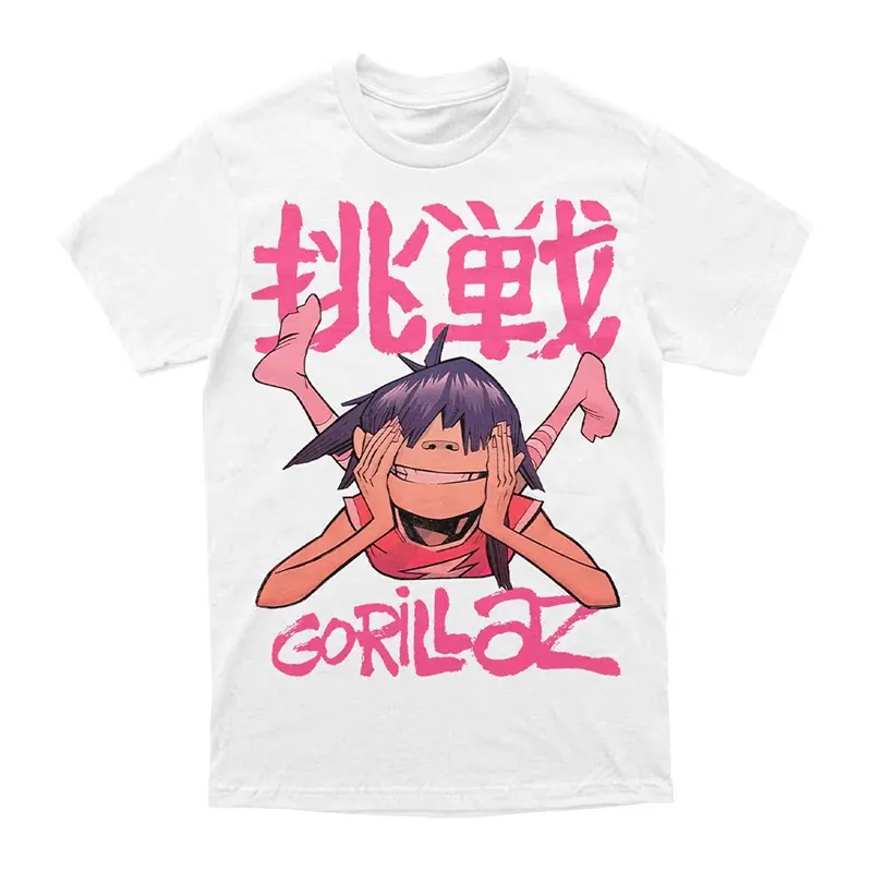 New Summer British Virtual Band Gorillaz Casual High Street Short-sleeved Pure Cotton Printed T-shirt for Europe and America