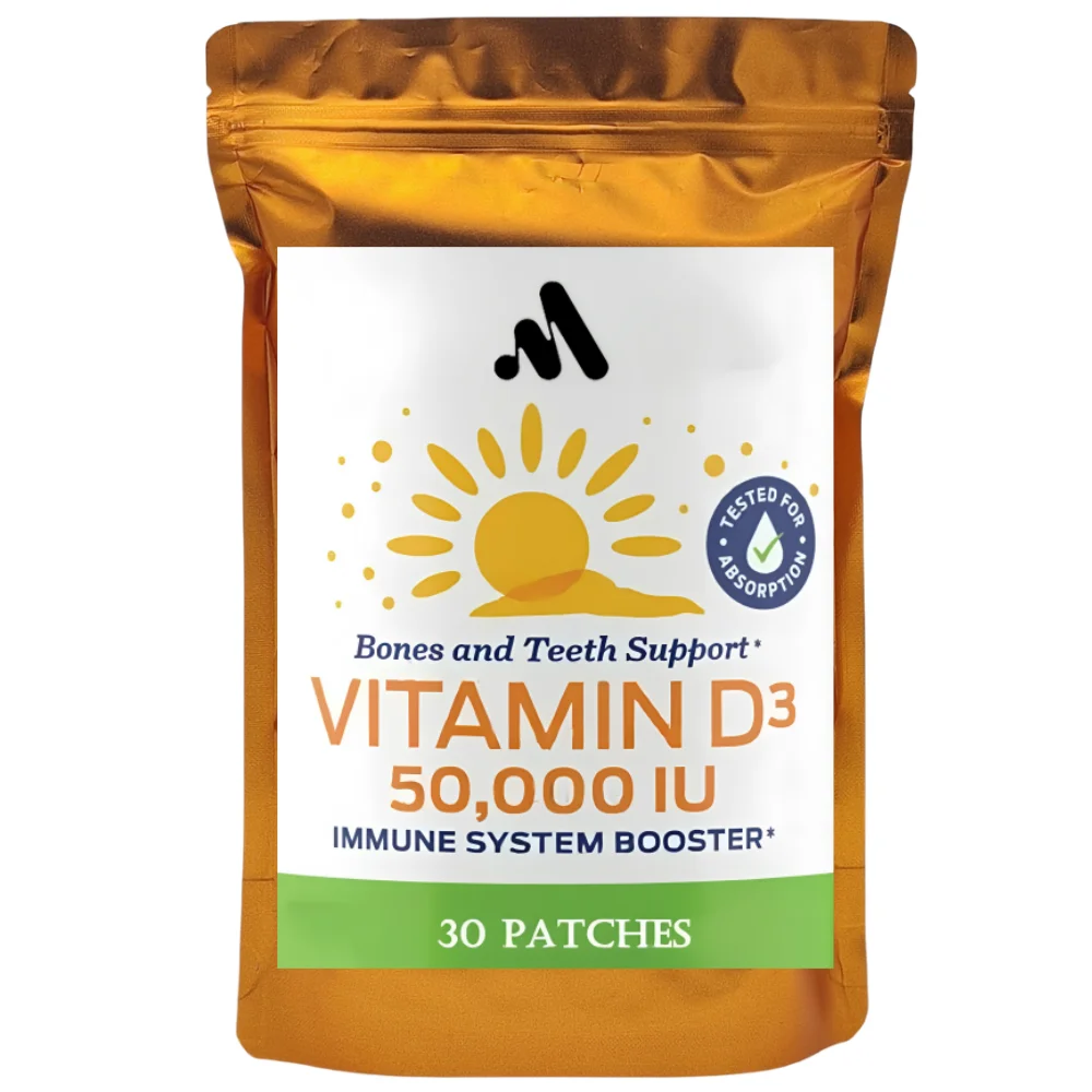 30 Patches Vitamin D3 50000 IU Vitamin D Patches Contains Vitamin D & K Complex Premium #1
