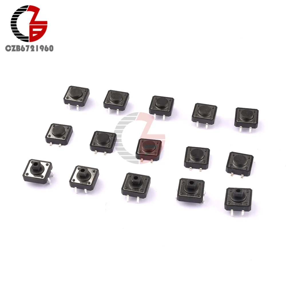 125pcs 25 Types/lot Assorted Micro Push Button Tact Switch Reset Mini Leaf Switch SMD DIP 2*4 3*6 4*4 6*6 Diy Electronic kits