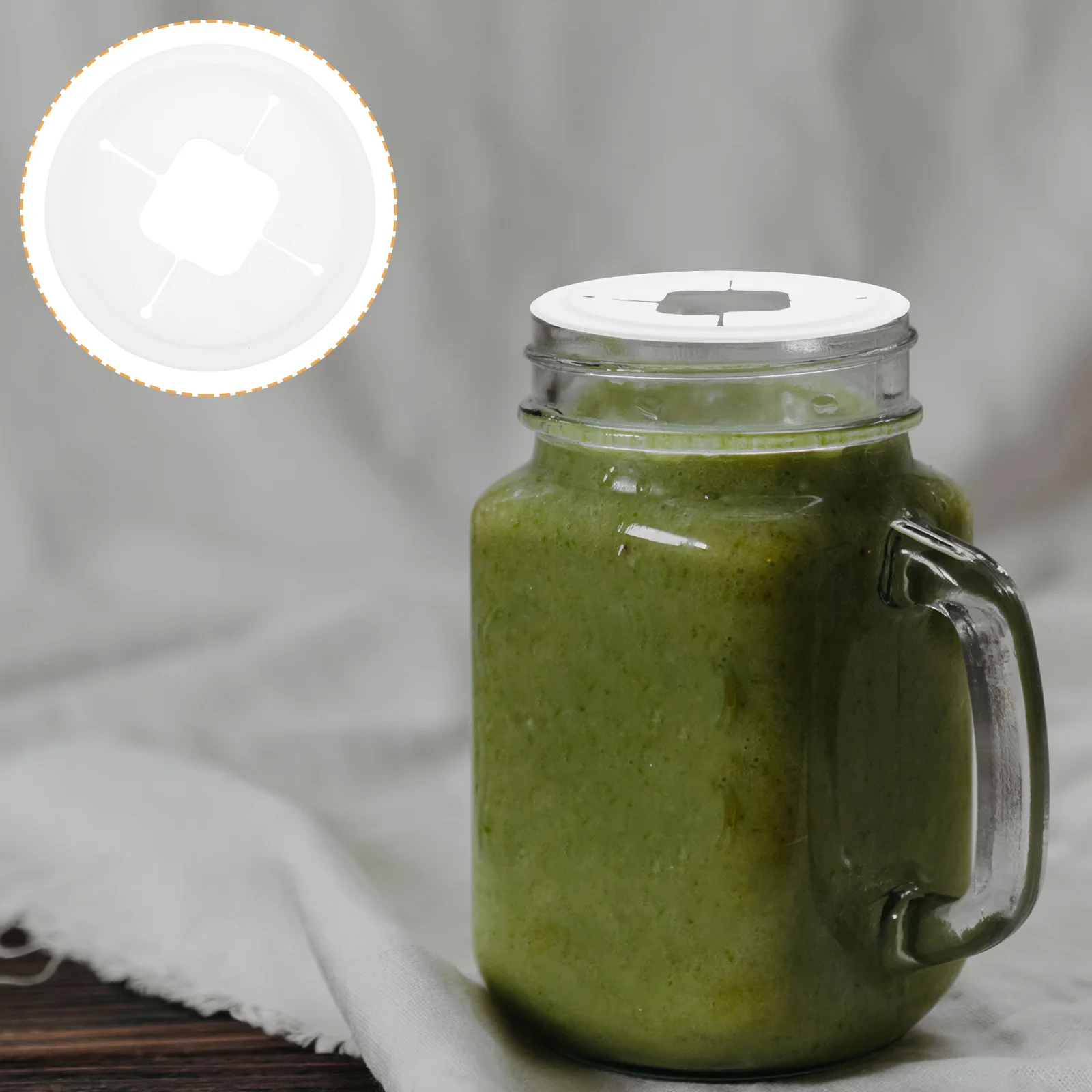 

2Pcs Silicone Canning Lids Wide Mouth 86mm Diameter Reusable Easy Install Food Prep Small Jar Jar Lids with Holes