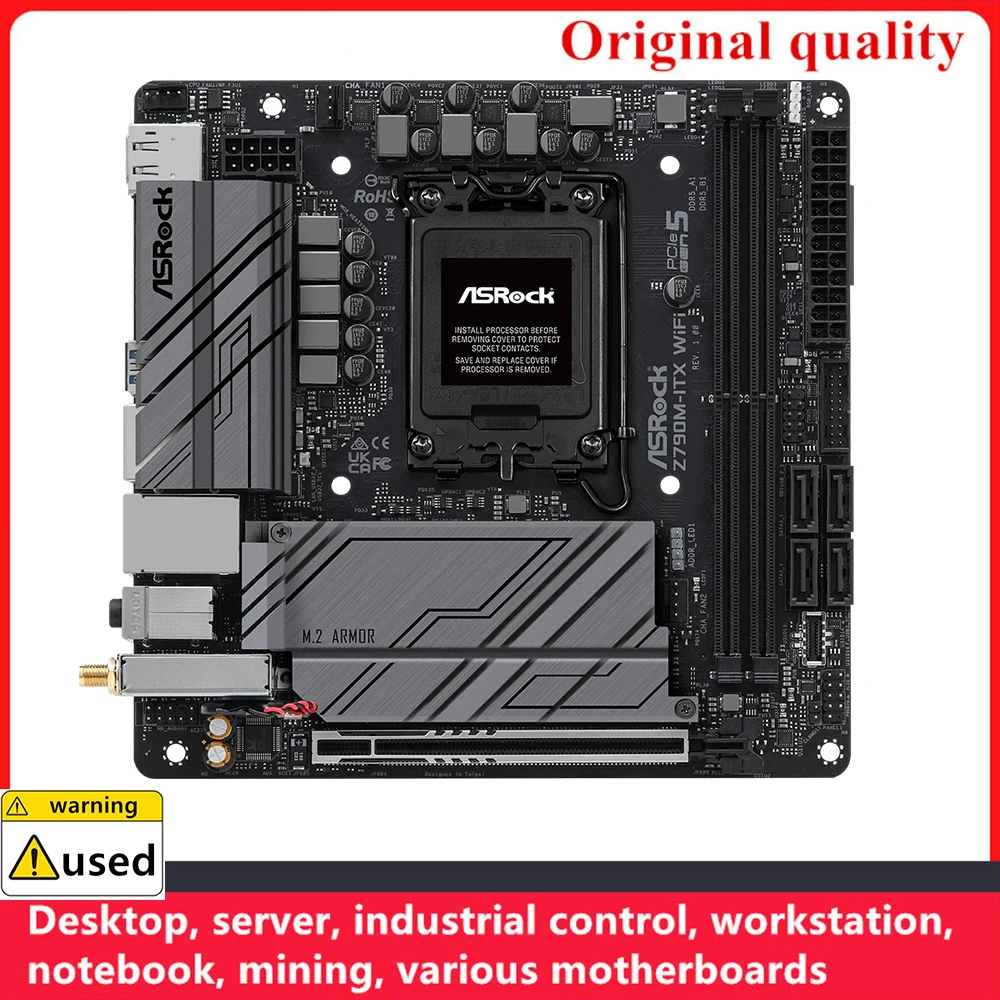 

Используется для материнских плат ASROCK Z790M-ITX WiFi LGA 1700 DDR4 64G для Intel Z790 десктопной материнской платы M.2 NVME SATA III