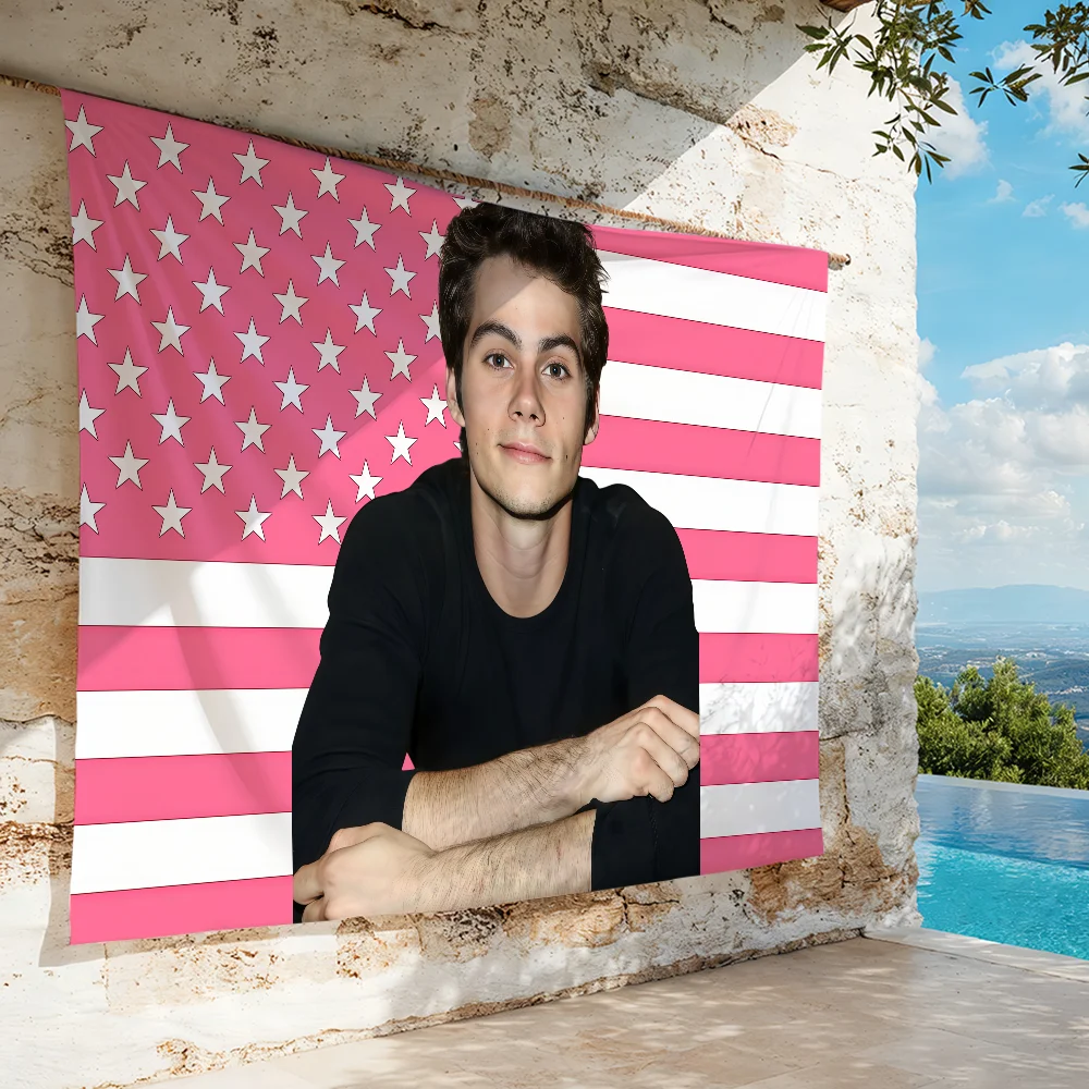 Actor D-Dylan O'Brien flag For Garden Party Living Room Home Wall Decor Banner Bedroom Outdoor Tapestry