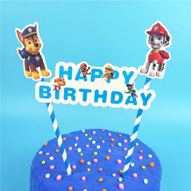 Paw Patrol Skye Cartoon Anime Figure Cake Candle Kids Birthday Decoration Party Accessories Gift Supplies Cosplay - view 6