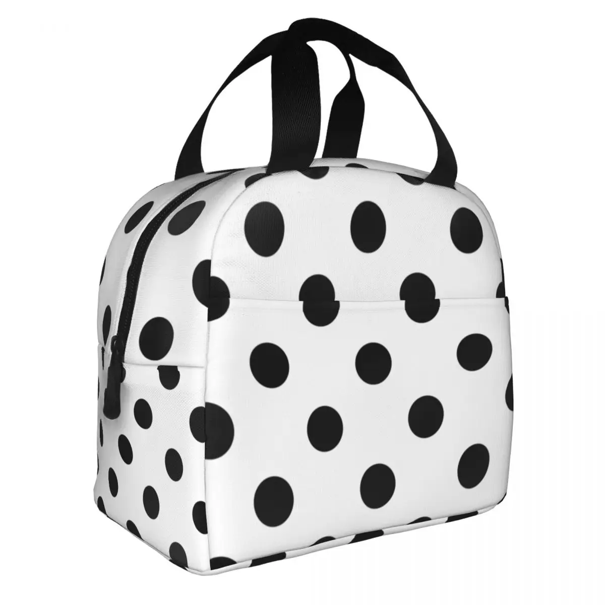 Cute Polka Dot Lunch Bags Portable Insulated poliestere Cooler Thermal Cold Food Picnic Lunch Box per le donne Kids