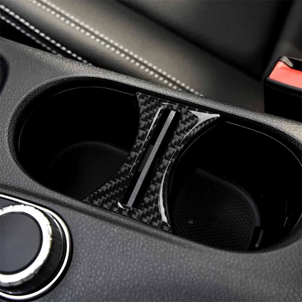 

For Mercedes W169 W117 W156 A Class CLA GLA Carbon Fiber Car Accessories Interior Cup Holder Decor Car Sticker Car Styling