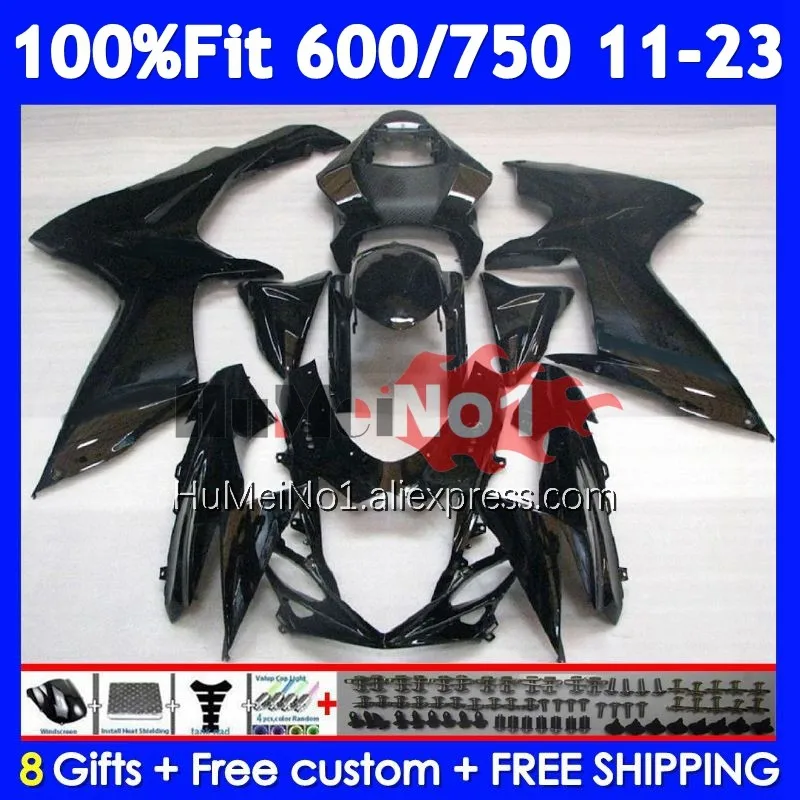 Fairing For SUZUKI GSXR750 Glossy blk K11 GSXR 600 750 107No.10 GSXR600 2011 2012 2013 2014 2015 2016 2017 18 19 20 21 22 23 24