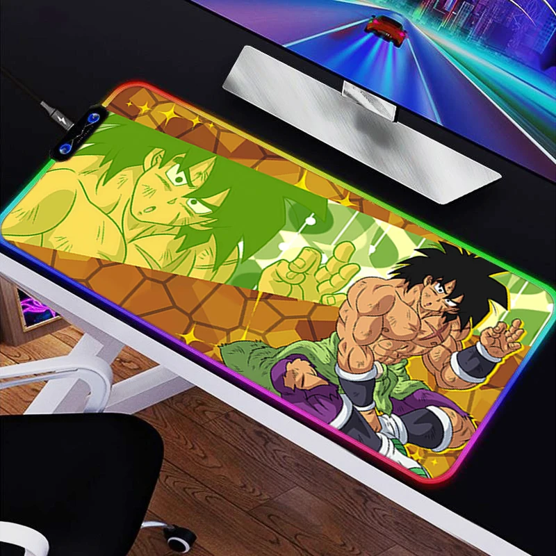

RGB LED Dragon Ball Mouse Pad Rubber HD Mousepad Pattern Game Pad PC Accessories Desk Mat Non Slip Table Mat Office Keyboard Pad