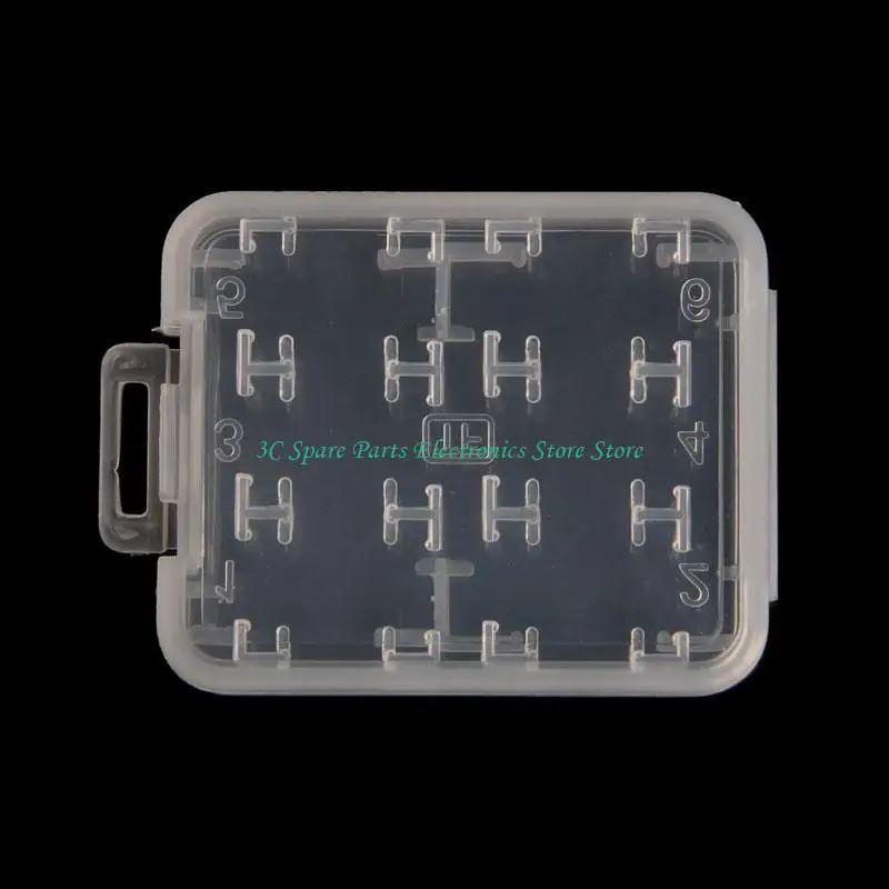 SZ 5PCS Plastic Transparent Standard SDHC Memory Card for Case Holder Box Storag
