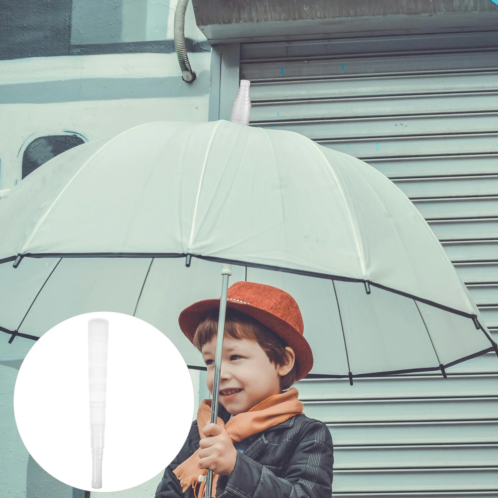 

Straight Handle Waterproof Umbrella Telescopic Sleeve Retractable Protective Cover Non Drip Storage Sleeve Portable Travel Use