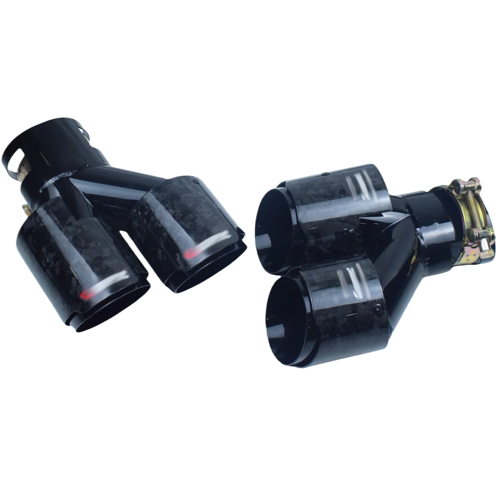 High Quality For BMW M240i Forged Carbon Fiber Muffler Exhaust Tail Pipe With 4 Outlet AK Logo For G20 G21 G23 G42 Models