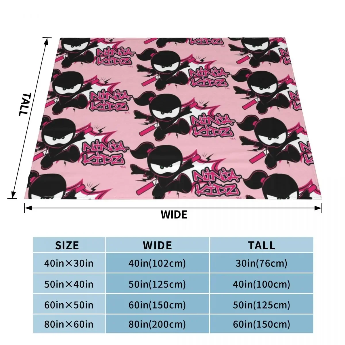 Ninja Kidz, Youtube Ninja Kidz, Ninja Kidz Girl Throw Blanket Decorative Beds Heavy Decorative Sofas Blankets