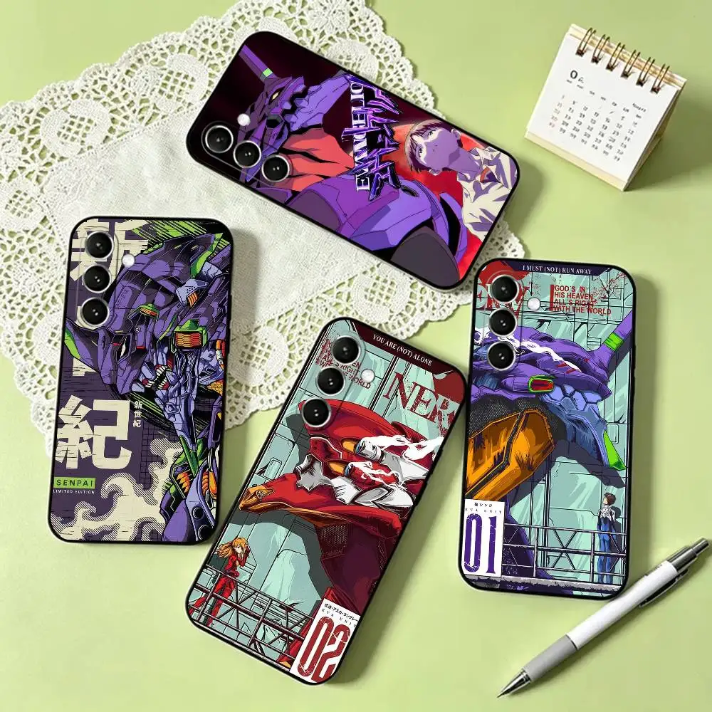 EVA n-Neon g-Genesis e-Evangelion Phone Case For Samsung Galaxy A73,A72,A71,A70,A53,A52,A51,Others Soft Black Cover