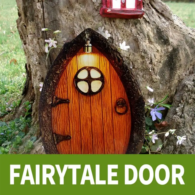 6 Pieces Fairy Door Kit Miniature Fairy Doors Multi-color Hobbit Door Fairy Doors For Trees Outdoor Mini Fairy Garden Door Great