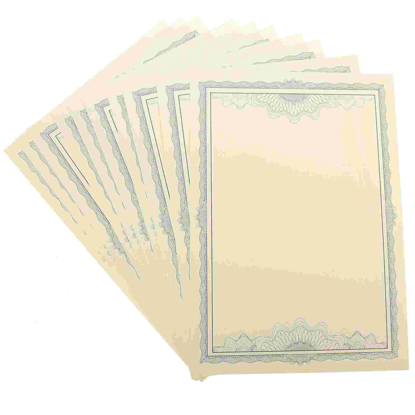 

10 Sheets Ordinary Printer Paper Student Parchment Blank Certificates for Students 2960X2120X010CM Diploma