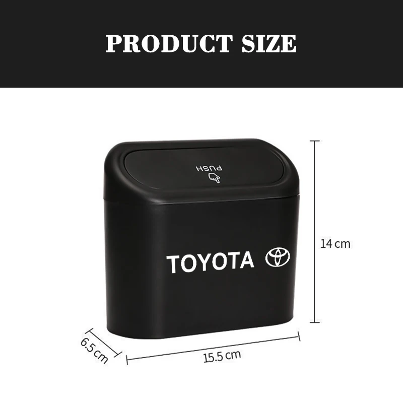 Hanging Trash Can Square Push Trash Can Car Interior Suitable For Toyota Corolla Yaris Rav4 Camry Avensis Auris C-hr 86 Prius