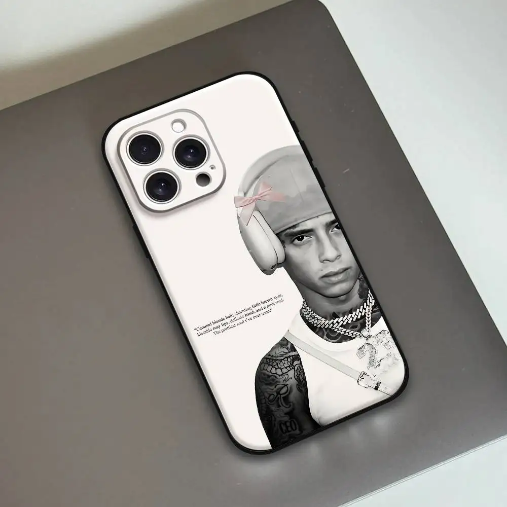 حافظة هاتف مغني الراب C-Central Cee لهاتف آيفون 17 16 15 14 13 12 11 X XR XS Plus Pro Max غطاء أسود ناعم صغير