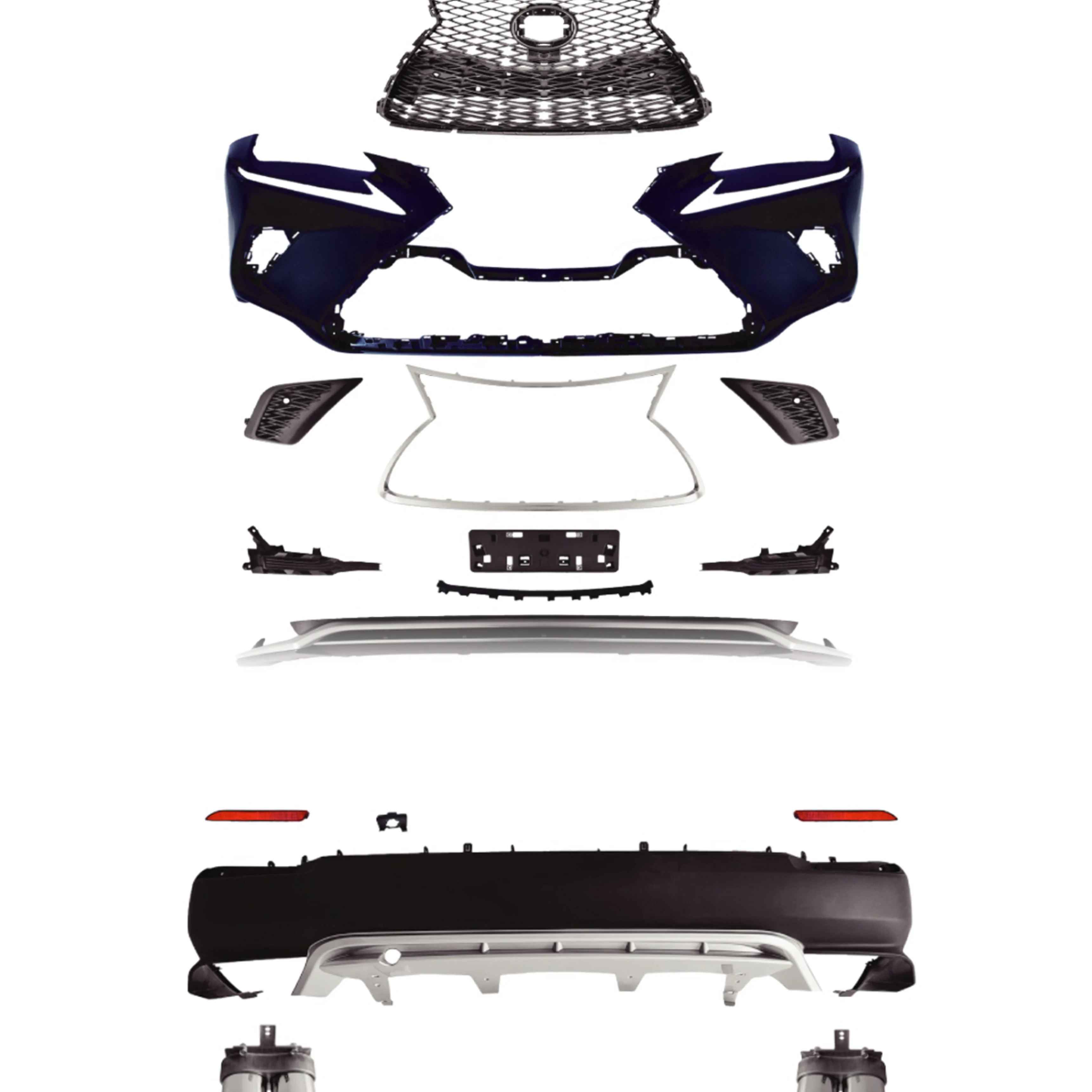 

Автозапчасти, передний бампер в сборе для LEXUS NX 2015-2017, обновление для спорта 2018+, высококачественный комплект кузова, автомобильный бампер, гриль, полные комплекты