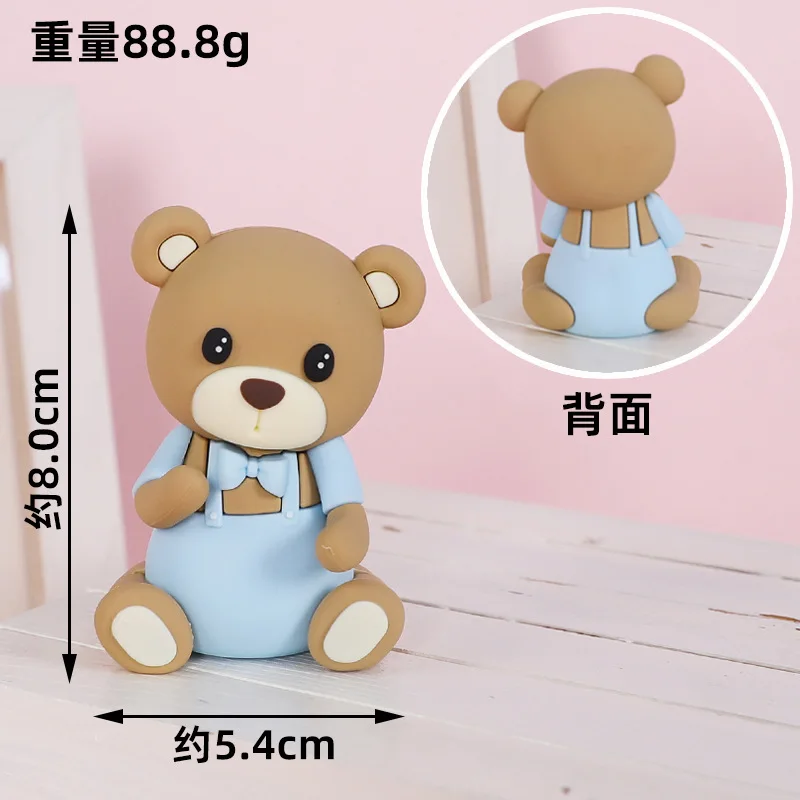Bär Kuchen Dekorationen Heißluft Ballon Figur Rosa Blau Bär Kuchen Ornament Für Mädchen Junge Baby Dusche Geburtstag Party Dekorationen – Detail 12