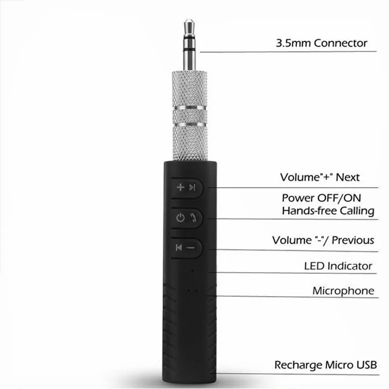 Мини беспроводной Bluetooth-совместимый приемник передатчик 3,5 мм разъем для автомобильной музыки аудио Aux A2dp адаптер для наушников гарнитура