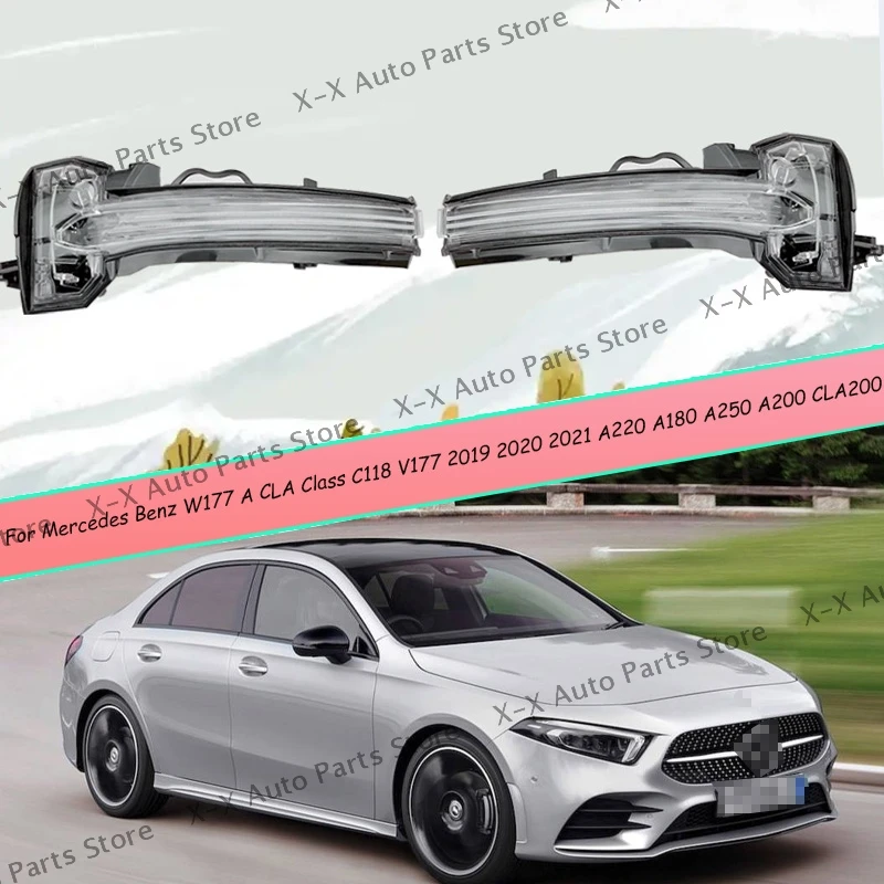 

Rearview Mirror Turn Signal Light Lamp For Mercedes Benz W177 A CLA Class C118 V177 2019 2020 2021 A220 A180 A250 A200 CLA200