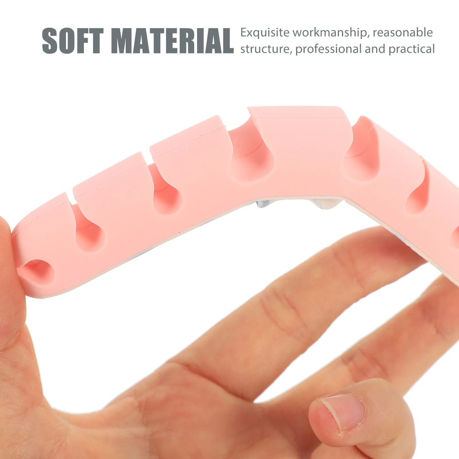 Silicone Cable Organizer 2 Pack 8 Slot Desk Cord Holder with Adhesive for Charging Headphone Power Cords