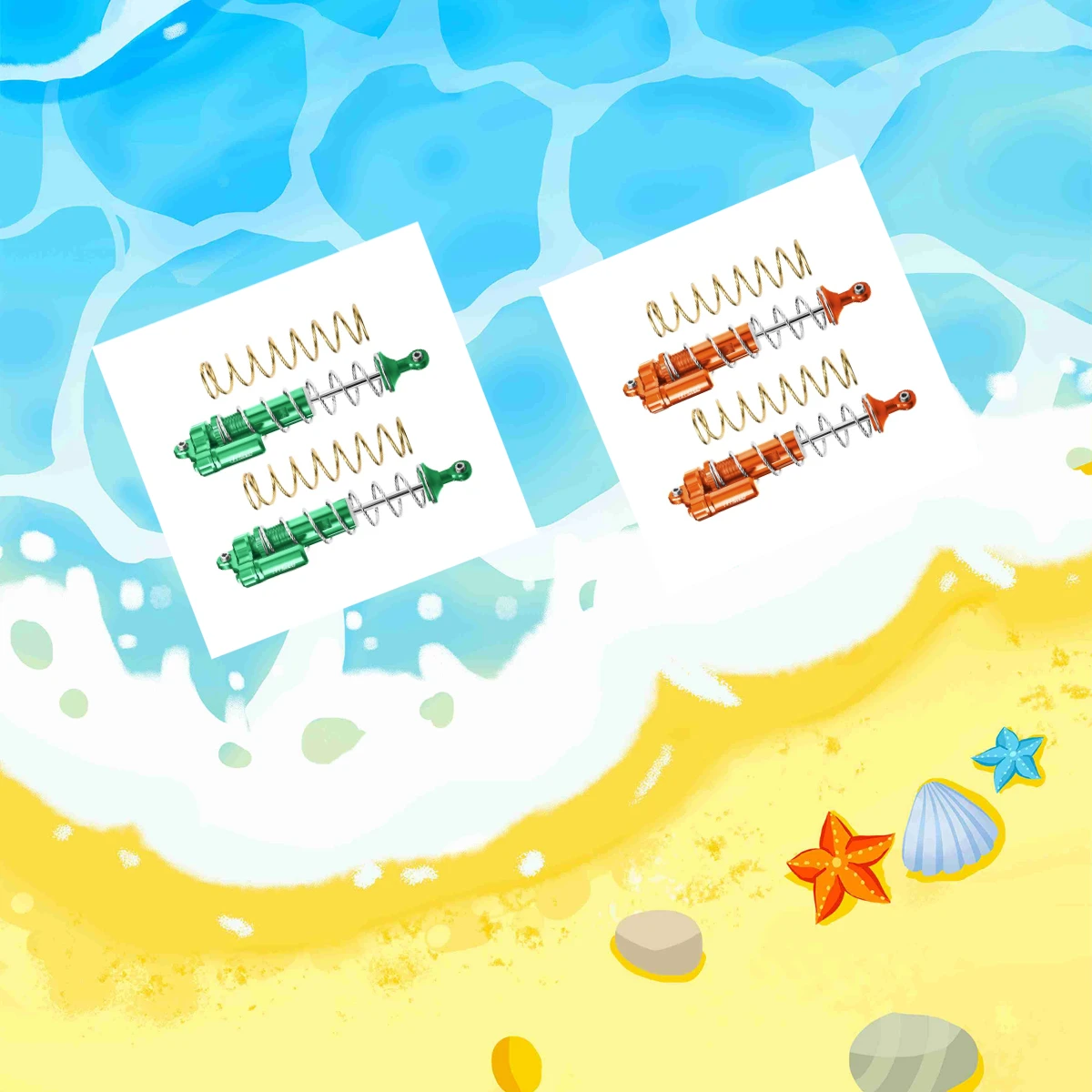 

GPM ARRMA 1/5 Kraton 8S EXB ARA5208 Alloy Front L-Shape Piggy Back Spring Dampers 177mm