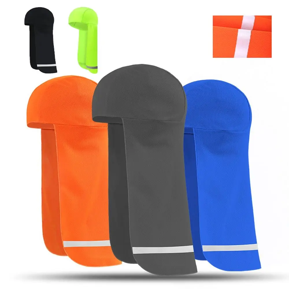Sun Shade Reflective Stripe Neck Sun Shield with Neck Flap Wide Brim Men's Sun Hats Sun Shade Cap Construction Workers