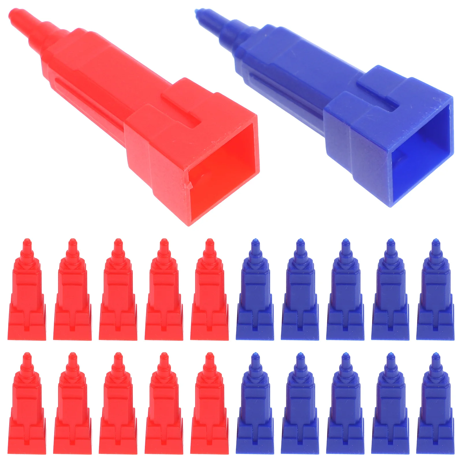 40 peças de construção de jogo de tabuleiro, acessórios de casa de substituição, mini peões de jogo para crianças, adereços de peças de xadrez leves e suaves