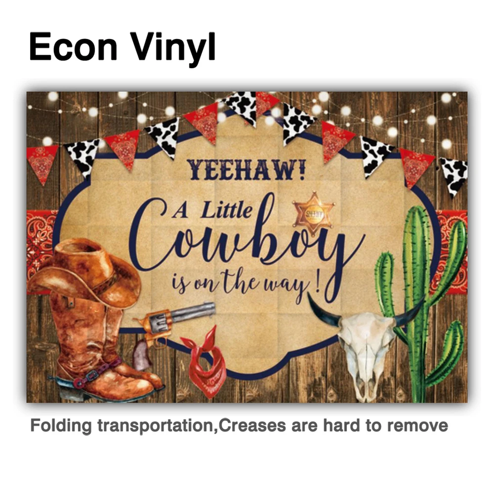 Funnytree Wenig Cowboy Geburtstag Party Hintergrund Baby Dusche Western Holz Landschaft Banner Neugeborenen Photo Hintergrund