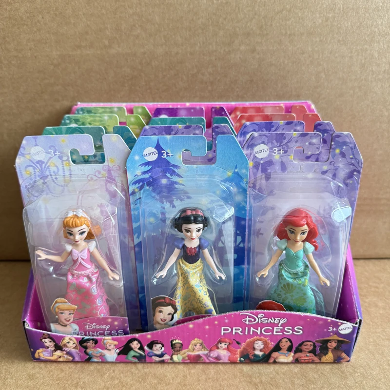 Original Disney princesa Mini princesa Blancanieves Moanna Merida Elsa Anna muñecas en miniatura para niñas regalos de navidad juguetes HPL55