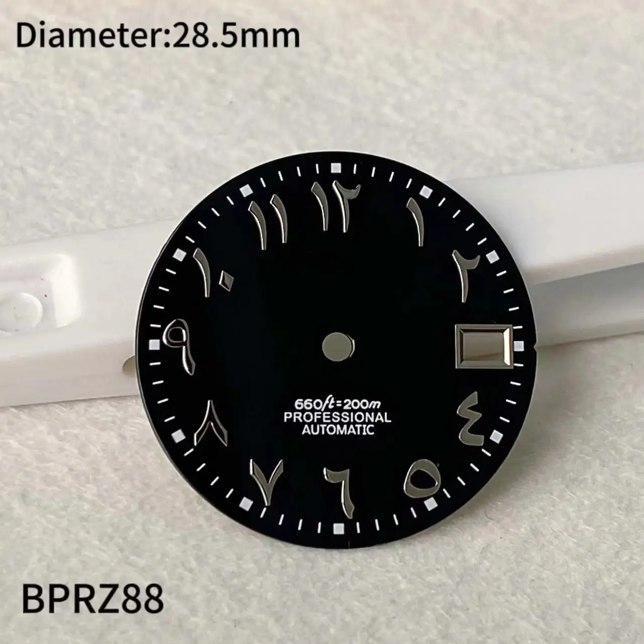 28.5mm S logotipo numeral arábico Dial NH35 não luminoso movimento mecânico automático 29mm azul verde Silve S árabe Dial NH36 preto